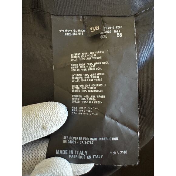 Prada AW21 Single Breasted Wool Car Coat EU56/XL - Picture 7 of 9